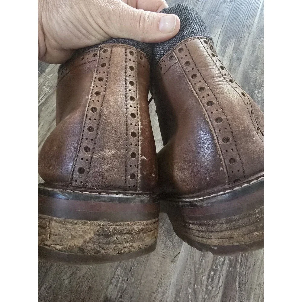 Warfield & Grand Porter Men's Size 12 Brown Leather Brogue Chukka Boots